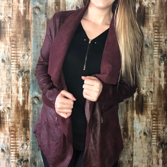 Worthington Open Front Faux Suede Blazer - Picture 2 of 9